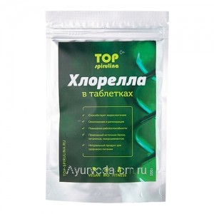 Хлорелла в таблетках 100 гр. Top-Spirulina